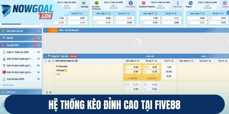 Hệ thống kèo đỉnh cao tại Five88