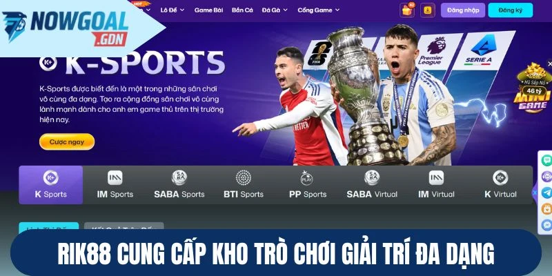 Rik88 cung cấp kho trò chơi giải trí đa dạng