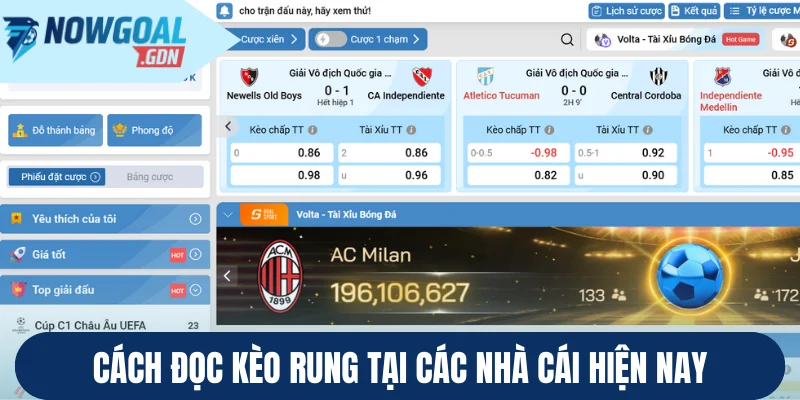 Cách đọc kèo rung tại các nhà cái hiện nay