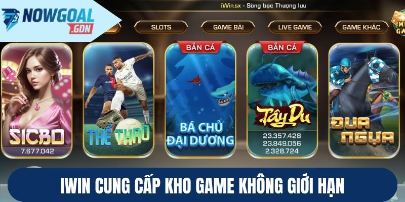 Iwin cung cấp kho game không giới hạn