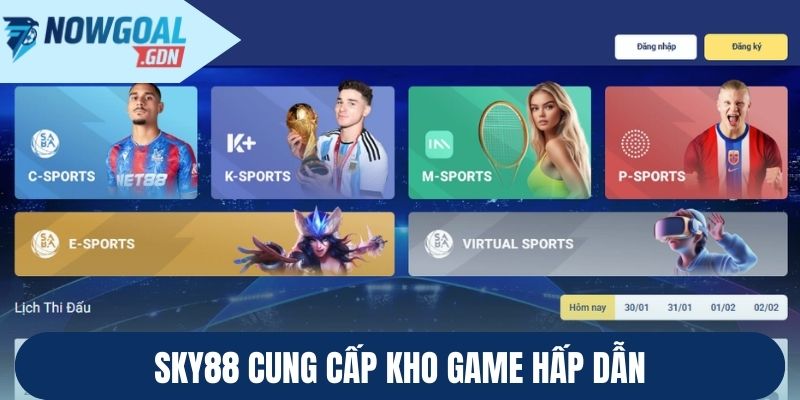 Sky88 cung cấp kho game hấp dẫn