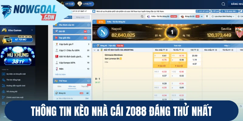 Thông tin kèo nhà cái Zo88 đáng thử nhất