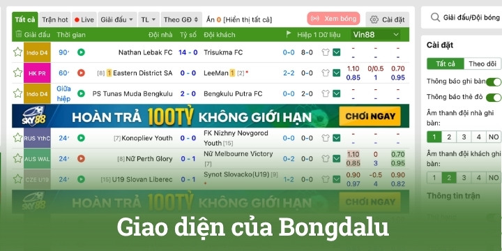 Điểm mạnh ấn tượng của thể thao bongdalu